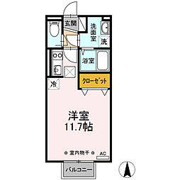 エラーラ ワンルームの間取図画像
