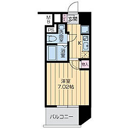 ドゥーエ江坂3 1Kの間取図画像