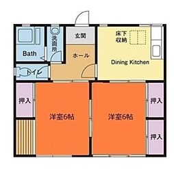 サンハイツS 2Kの間取図画像