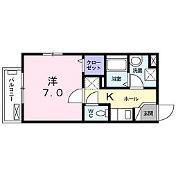AISEIResidence 1Kの間取図画像