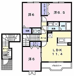 セイラン 3LDKの間取図画像