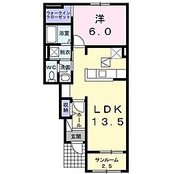 グランソーレ 1LDKの間取図画像