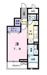 フェアリー 1Kの間取図画像