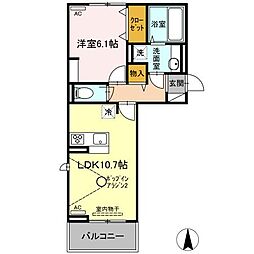 ルートアトリエ 1LDKの間取図画像