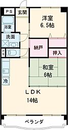 イーストパレス 3階2SLDKの間取り