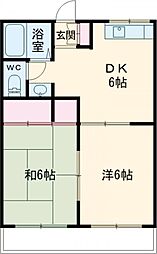 ルミエール一吉2 2DKの間取図画像