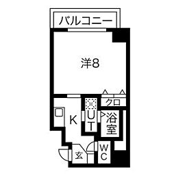 サン・錦本町ビル ワンルームの間取図画像