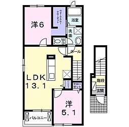 セレーナA 2LDKの間取図画像