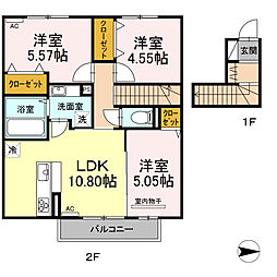 サンヴィータ花園 3LDKの間取図画像