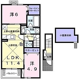 エクセレントカーサ3B棟 2LDKの間取図画像