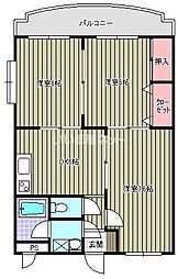 スイートホーム中嶋 3DKの間取図画像