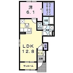 マルリ2 1LDKの間取図画像