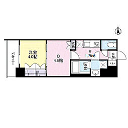 リバーレ池袋 10階1DKの間取り