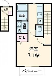 サンフォルテ ワンルームの間取図画像