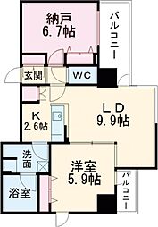 GROOVE堺東レジデンス 2LDKの間取図画像