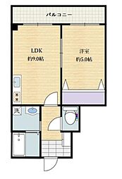グリーンフィールド3 1LDKの間取図画像