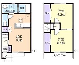 グランドキララ2 2LDKの間取図画像