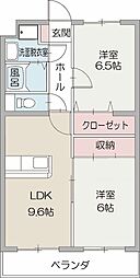 誠進館 2LDKの間取図画像