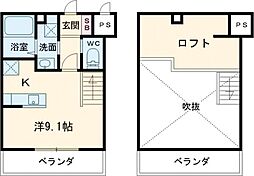 スキップスクエアサキオカ ワンルームの間取図画像