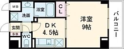 メゾン材木町 1DKの間取図画像