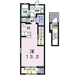 さくらガーデンV ワンルームの間取図画像