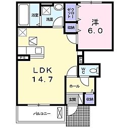 ブリックフェアリー3 1LDKの間取図画像