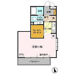 グランドセントレア888　Ａ・Ｂ B301 3階1Kの間取り