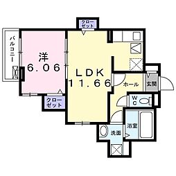 タウンハウスKK3 1LDKの間取図画像