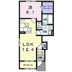 サン・ディア・ベルジュ1 1LDKの間取図画像
