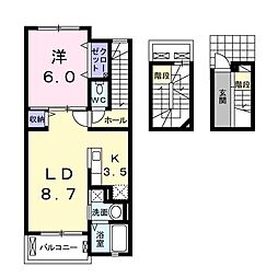 アニューダビデ 1LDKの間取図画像