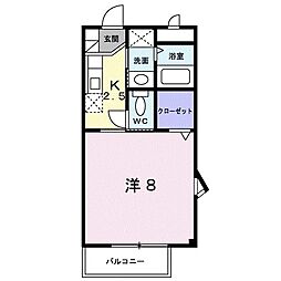 マインハウス 1Kの間取図画像