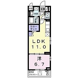 テホン・カーサ 1LDKの間取図画像