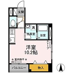 ジュエル本町ビル ワンルームの間取図画像