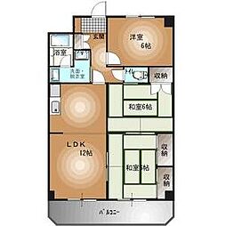 フローラハウス 3LDKの間取図画像