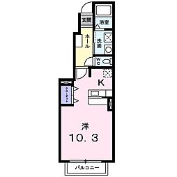 テル・ソレイユ2 ワンルームの間取図画像