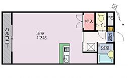 Space7 1Kの間取図画像