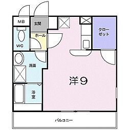 ソレジオ鎌倉2 ワンルームの間取図画像