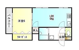 ファーストビル 1LDKの間取図画像