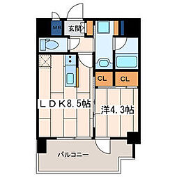 RALLY´S(ラリーズ) 4階1LDKの間取り