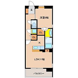 EXESSArc 1LDKの間取図画像