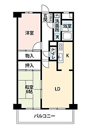 メゾン・ド・セット 2LDKの間取図画像