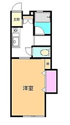 ハイツソネット 1Kの間取図画像