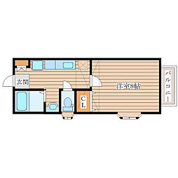 ラックステラ 1Kの間取図画像