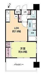 レジディア博多2 1DKの間取図画像