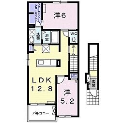 ラウンドリバー3 2LDKの間取図画像