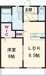 ブロードタウン神野2E 1LDKの間取図画像