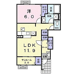 ぐっちハウス 1LDKの間取図画像