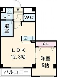 CoqGasseau 1LDKの間取図画像