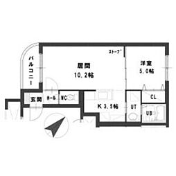 オルムドグランメール琴似 1LDKの間取図画像