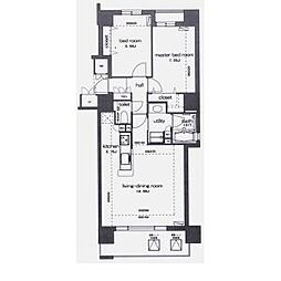 F141 2LDKの間取図画像